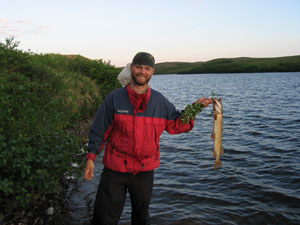 Northern pike fished from Frying Pan Lake